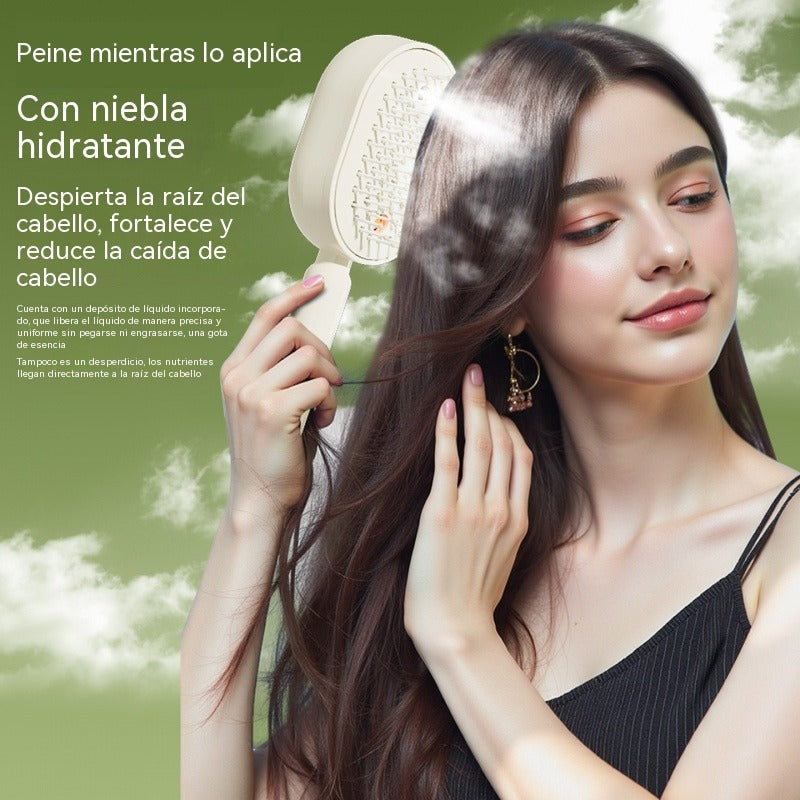📢📢¡Oferta especial! ⏰Peine de masaje eléctrico con airbag, spray y aceite esencial, peine para nutrir y rociar el cabello✨🔥