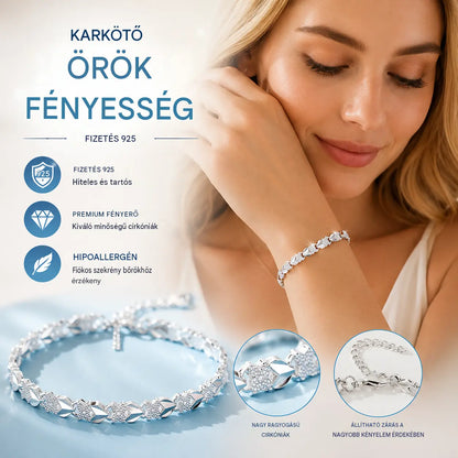 💖Új divatos 925 sterling ezüst női karkötő🍀