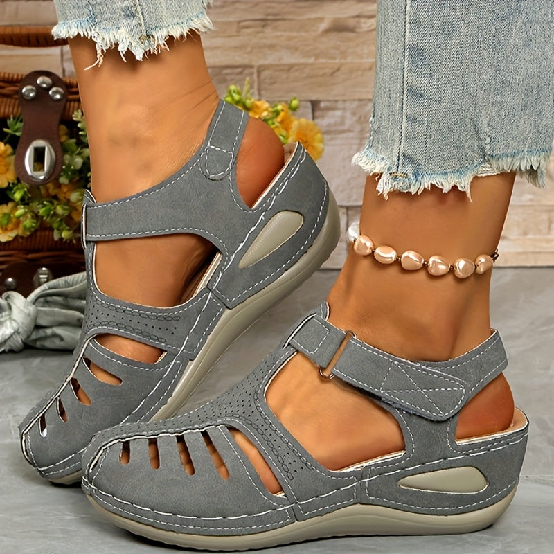 🔥【34-44】Sandalias de cuña casuales para mujer, transpirables y cómodas