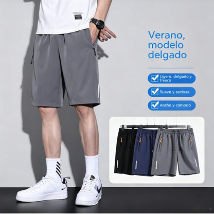 👖【M-8XL】😎【Juego de 3 piezas】Shorts elásticos de secado rápido para hombre