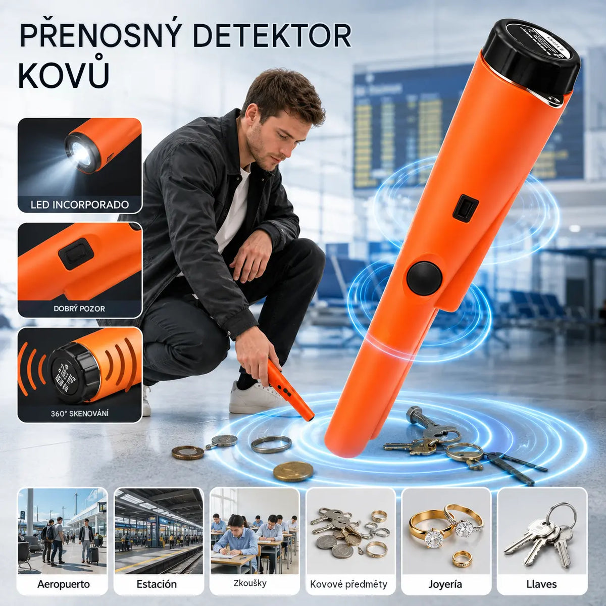 👍Přenosný detektor kovů 🔎⛏️