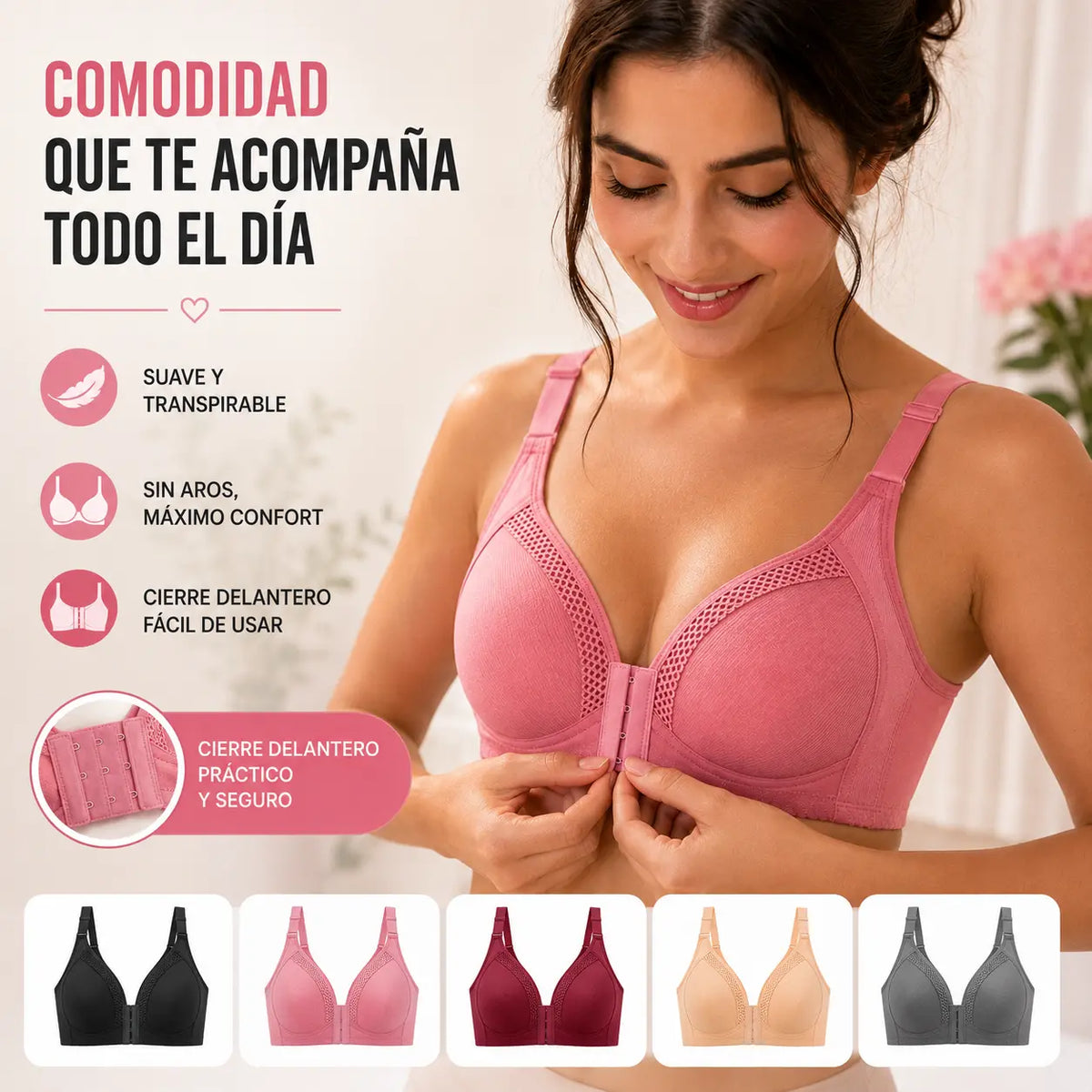 【3 piezas 29 euros】Sujetador push-up de alta calidad, sin costuras, moderno y sexy, previene la flacidez【40-90KG】