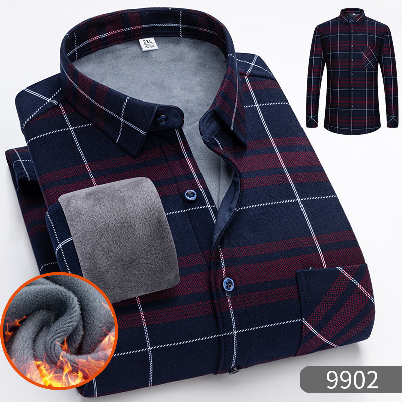 ⏳✨【Poloviční cena】1 kus: 670 Kč 👔【L-5XL】Teplá společenská košile s dlouhým rukávem