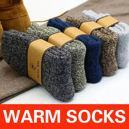 【5 pares】Calcetines cálidos y resistentes a los olores para hombre: con forro polar y material engrosado, absorbentes y resistentes a los olores, cómodos y transpirables para tus pies.