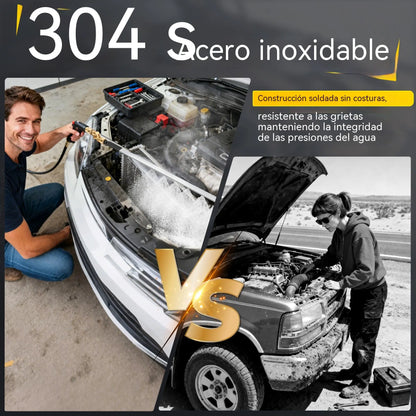 Spray limpiador de radiadores de coche, herramienta de limpieza de doble uso con agua y aire | Limpieza profunda sin desmontaje | Conector de manguera universal