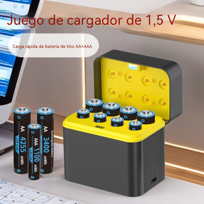 🔋Estuche de carga - Batería de litio recargable AA/AAA