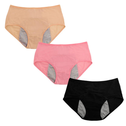 🔥🔥【Paquete de 3】Braguitas impermeables de talle alto, nuevas y mejoradas: cómodas y respetuosas con la piel.