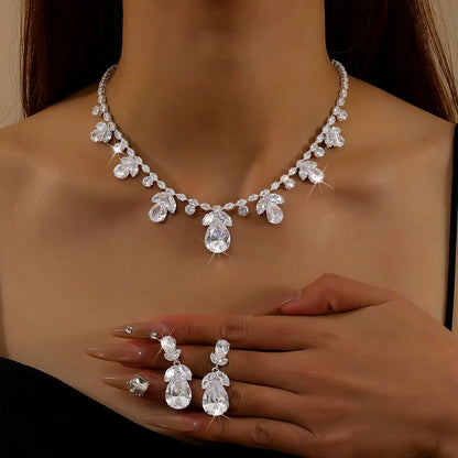 🌷👑Elegante conjunto de collar y pendientes de tulipán