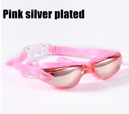 🔥Oferta de tiempo limitado🔥gafas de natación de gran campo de visión，con caja de gafas，Viene con tapones para los oídos