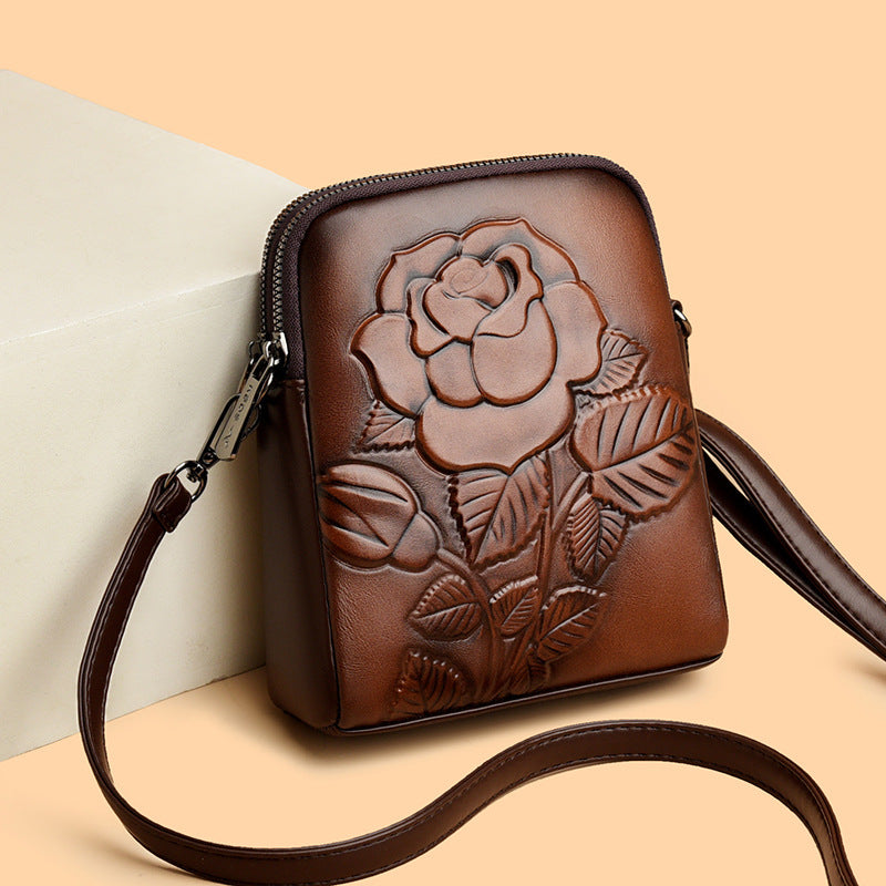 Nuevo bolso bandolera/de hombro de piel suave de doble capa