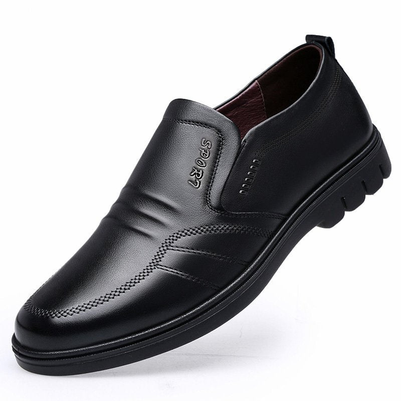 👞【39-44】 Zapatos de cuero para hombre, nuevo estilo 2026, zapatos de cuero casuales para negocios, cuero suave, suela blanda, antideslizantes.