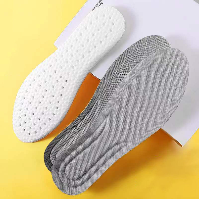 💕【4 Pares】 Plantillas deportivas de látex súper suaves, que absorben el sudor y los golpes.