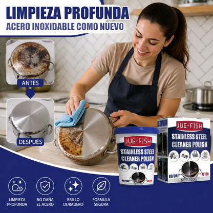 【3 pieza】Pasta limpiadora para estufas de cocina, limpiador de manchas de óxido y negras para ollas y sartenes.