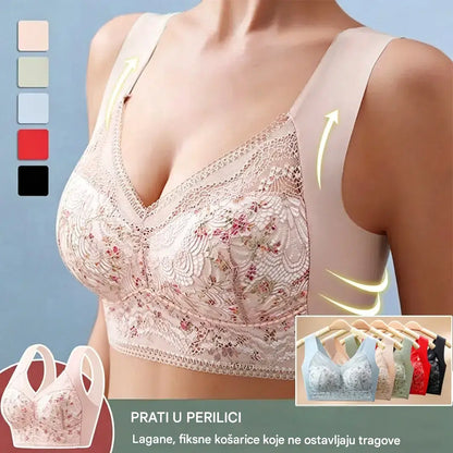【3 komada 】【M-5XL】Bešavni grudnjak od ledene svile velike veličine, prozračan i podesiv【40kg-100kg】