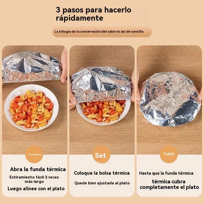 【50piezas】Cubierta térmica de papel de aluminio apto para alimentos