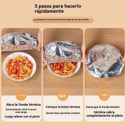 🔥【50 piezas 23 euros】 Cubierta térmica de papel de aluminio apto para alimentos