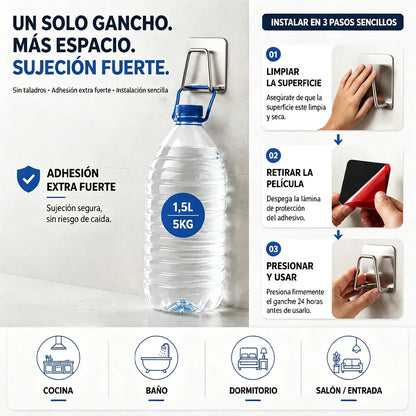 (10 piezas）✨ Organizador para Fregadero de Acero Inoxidable – Soporte Sin Taladro para Esponjas, Estropajos y Paños | Ahorra Espacio y Mantén tu Cocina Ordenada