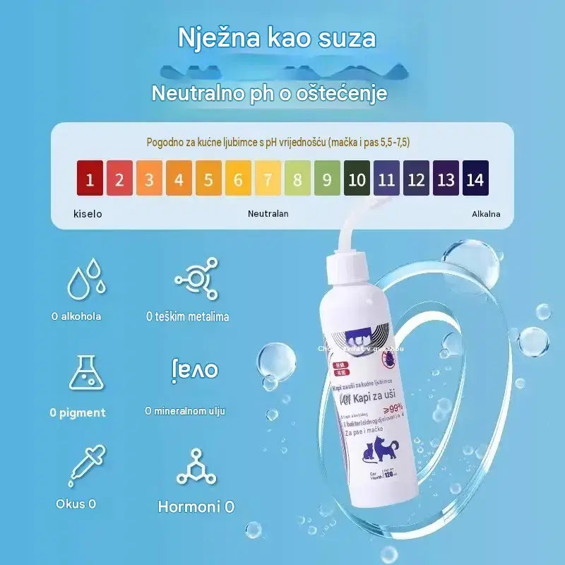 【2 komad】Sredstvo za čišćenje ušiju za pse i mačke