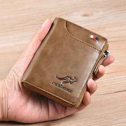 💥2026 Cartera antimagnética para hombre, de cuero suave y gran capacidad