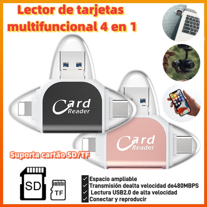 ⚡Lector de tarjetas multifuncional 4 en 1