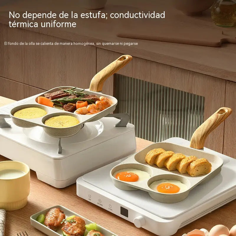 ⏳Oferta por tiempo limitado⏰Sartén antiadherente dividida 3 en 1