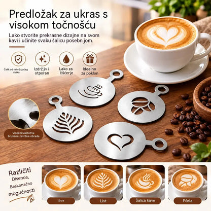 ☕ Šablona od nehrđajućeg čelika (tip 304) za latte art