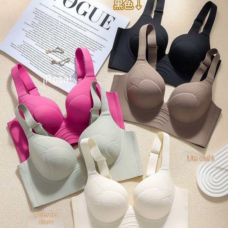 【Compra 1 y llévate 1 gratis】Ropa interior sin costuras de tallas grandes para mujer, sujetador push-up y de soporte para evitar la flacidez y la expansión hacia afuera.
