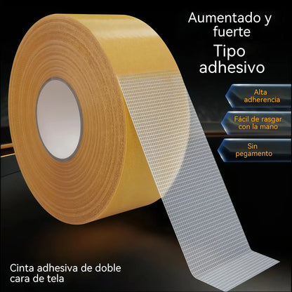 【30mm*10m】Adhesivo multifuncional de doble cara, de alta viscosidad, que no deja residuos tras su retirada.