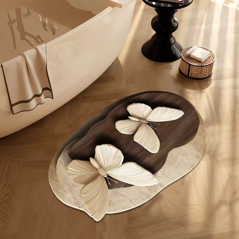 🔥OFERTA PROFUNDA💕【30*40cm+ 40*60cm】Alfombrilla absorbente y antideslizante con patrón 3D realista