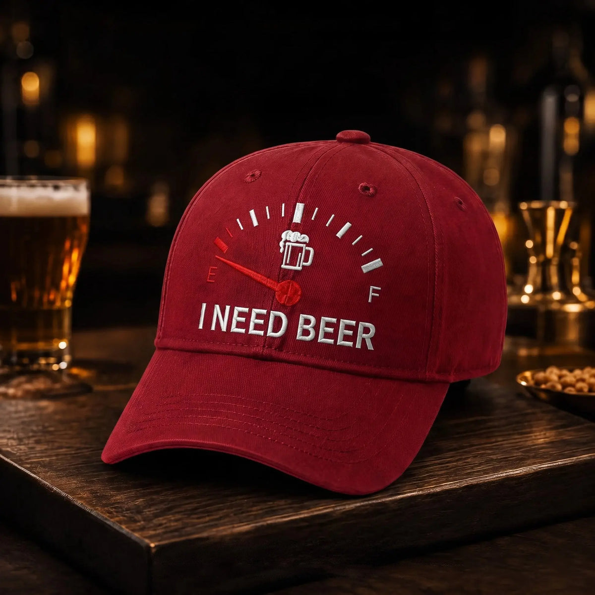 POSLEDNÝ DEŇ S 50% ZĽAVOU - Vyšívaná šiltovka „POTREBUJEM PIVO“ – Unisex pamätná šiltovka