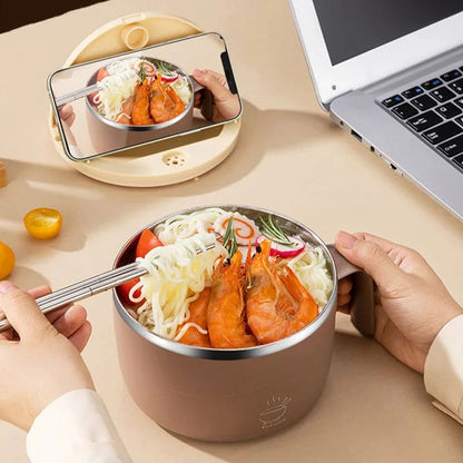 🍲¡50% DE DESCUENTO!🍜Tanque para ramen con aislamiento térmico de acero inoxidable 304🔥