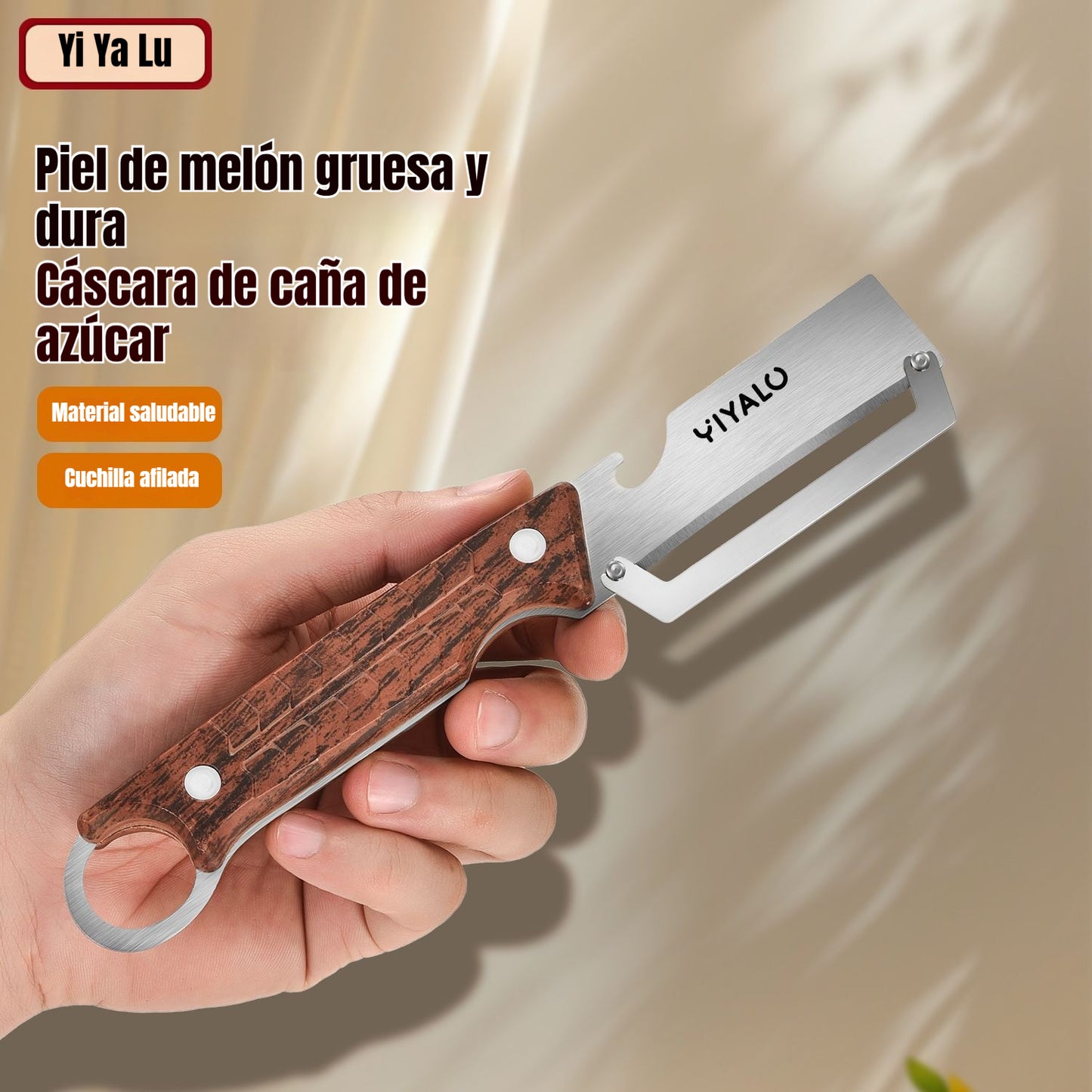 ✅Compra 1, llévate 1 gratis (dos artículos)🧅🔪 Pelador de cocina multifuncional 3 en 1: ¡Pela, pica verduras, corta carne y abre botellas! 🔥