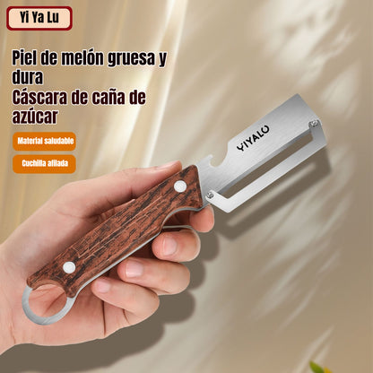 ✅Compra 1, llévate 1 gratis (dos artículos)🧅🔪 Pelador de cocina multifuncional 3 en 1: ¡Pela, pica verduras, corta carne y abre botellas! 🔥