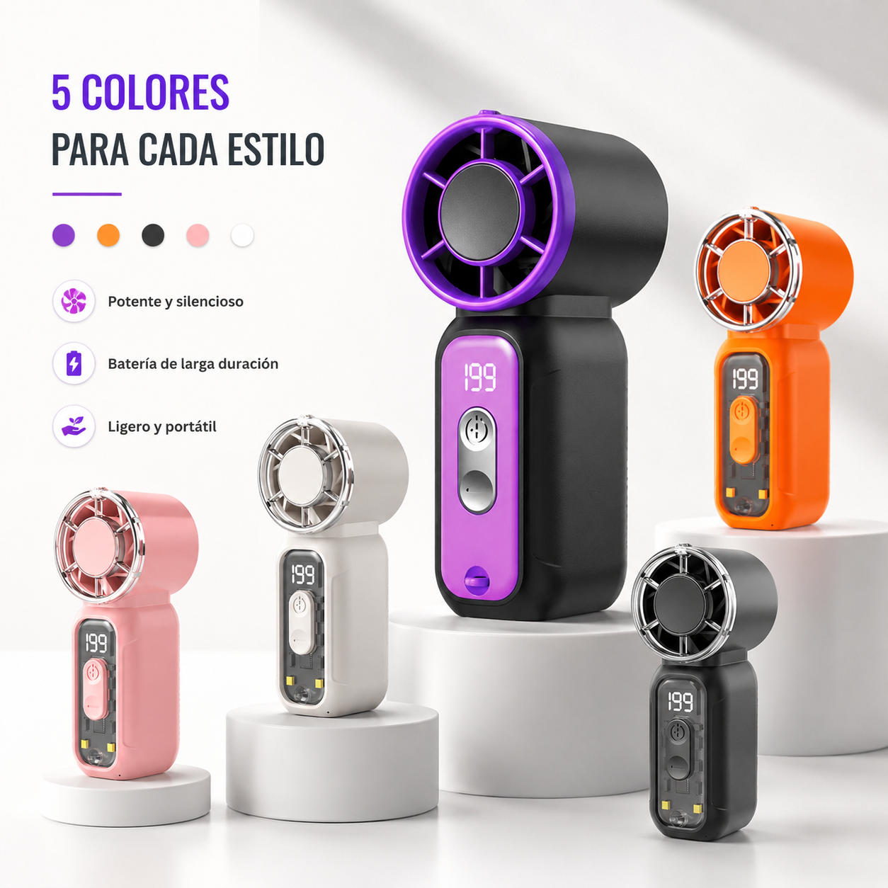50% DE DESCUENTO💨Ventilador pequeño, portátil, duradero y práctico con alta velocidad❄️