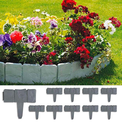 🔥【20 piezas】 Valla de jardín con efecto piedra