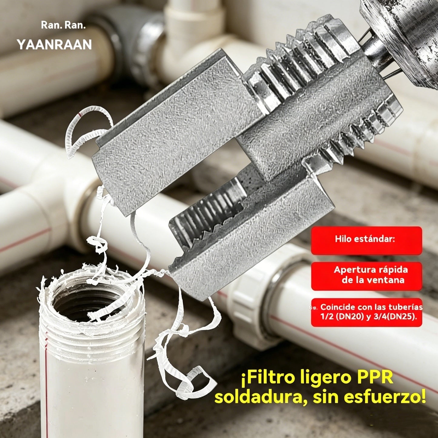 🔩 🔥Broca integrada para instalación de tuberías PPR: ¡fácil de usar y sin soldadura! [Juego de dos piezas: apto para tuberías de 1/2 pulgada y 3/4 de pulgada]