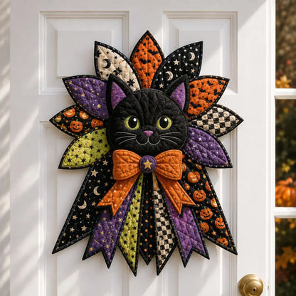 🎃✨🎄 Kit de costura DIY: Lazo decorativo hecho a mano para puertas (Halloween y Navidad)