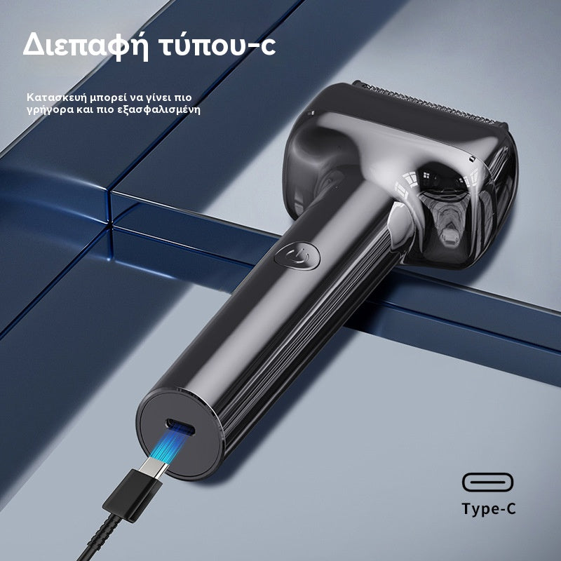 🪒🔥Afeitadora eléctrica compacta y portátil, afeitadora digital electromagnética con pantalla, diseñada específicamente para hombres.