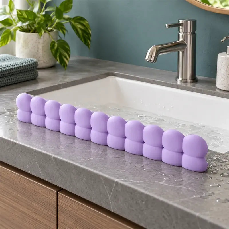 💧 Barrera Antisalpicaduras de Silicona para Fregadero | Protector Impermeable con Ventosas para Cocina y Lavabo