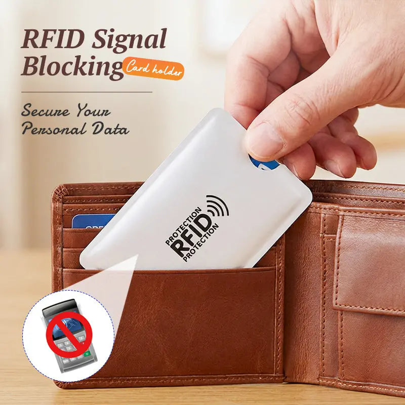 【8 piezas】🔒 8 Fundas con Bloqueo RFID para Tarjetas – Protección para Tarjetas Bancarias e Identificación