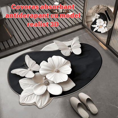 🔥OFERTA PROFUNDA💕【30*40cm+ 40*60cm】Alfombrilla absorbente y antideslizante con patrón 3D realista