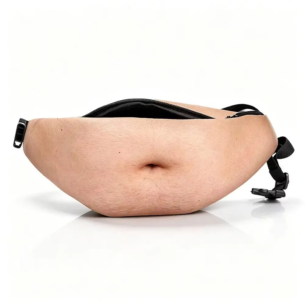 😂🎒 Riñonera con Barriga Falsa | Bolsa Divertida con Diseño de Gran Barriga Realista