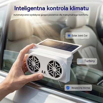 50% taniej 🌀 Wentylator samochodowy zasilany energią słoneczną