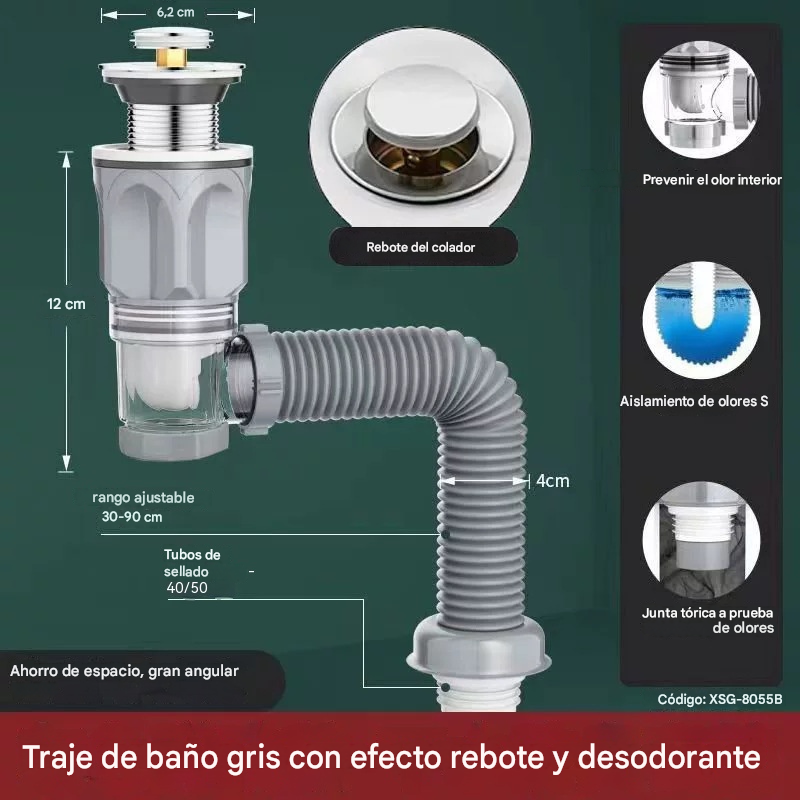 📢📢 ¡40% de descuento! ⏰🔥🛠️ Manguera de desagüe telescópica e inodora 🚿💨🧰