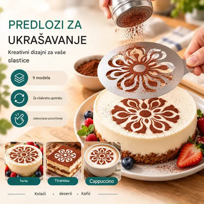 9 komad 23 EURO☕ Šablona od nehrđajućeg čelika za latte art