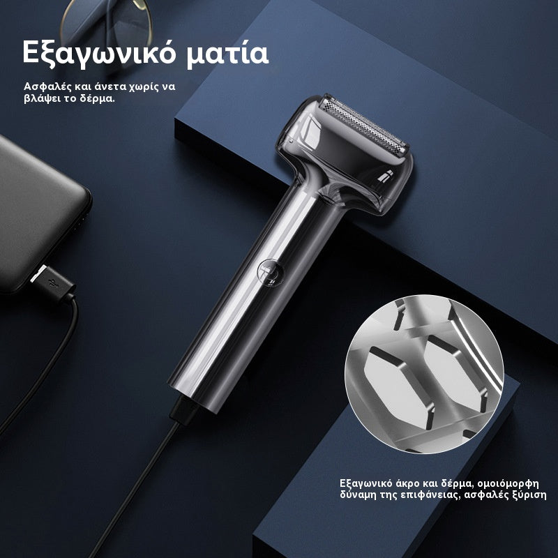 🪒🔥Afeitadora eléctrica compacta y portátil, afeitadora digital electromagnética con pantalla, diseñada específicamente para hombres.