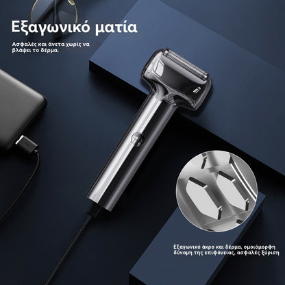 🪒🔥Afeitadora eléctrica compacta y portátil, afeitadora digital electromagnética con pantalla, diseñada específicamente para hombres.