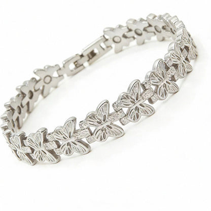 Pulsera magnética de cobre con mariposa ajustable Elegante, cómoda y perfecta para cualquier ocasión