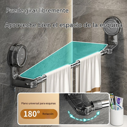 🧼 🔧 ¡50% DE DESCUENTO! Toallero retráctil sin taladros: instalación rápida, espacio ajustable y agarre en superficies lisas 🚿