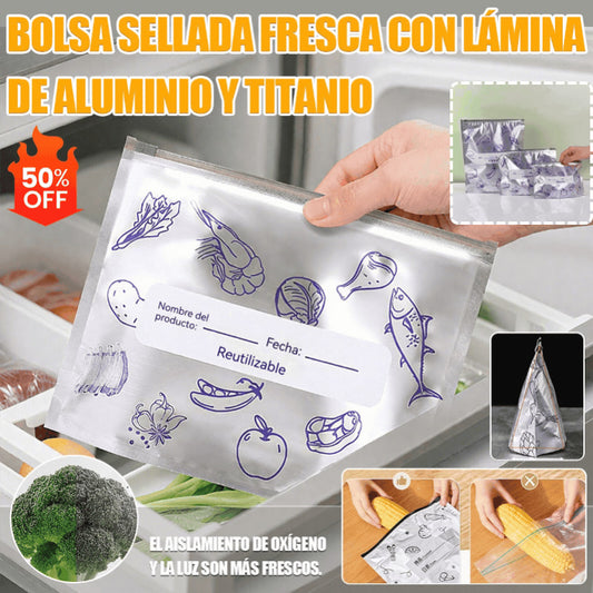 🔥90 bolsas por 32 Eur🔥Un total de 90 bolsas de papel de aluminio antibacterianas, súper fáciles de usar, para conservar la frescura.